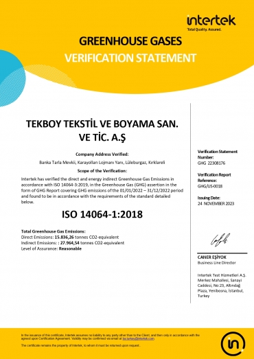 TEKBOY TEKSTİL_ISO 14064_Verification Statement Certificate_2022_page-0001